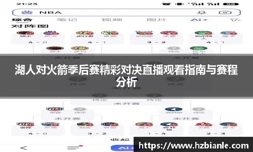 湖人对火箭季后赛精彩对决直播观看指南与赛程分析